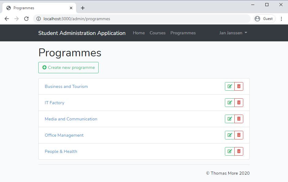 programmes index