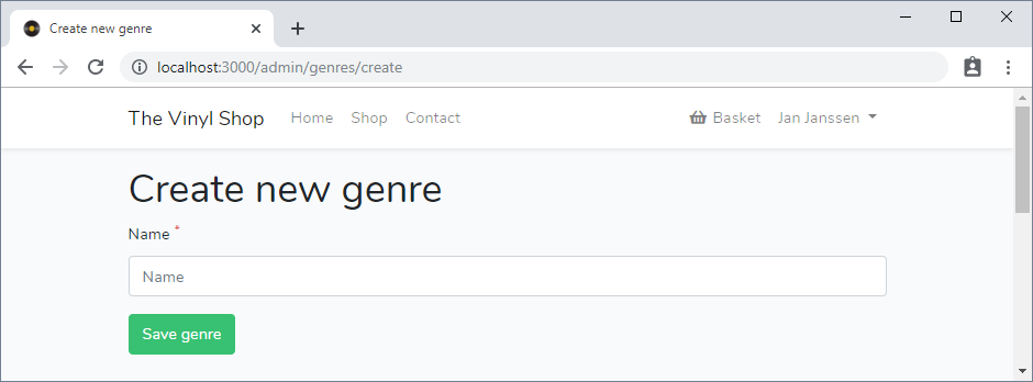 'Create new genre'