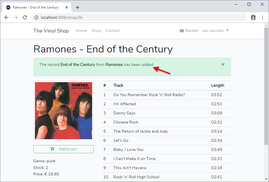 'Add Ramones' - save