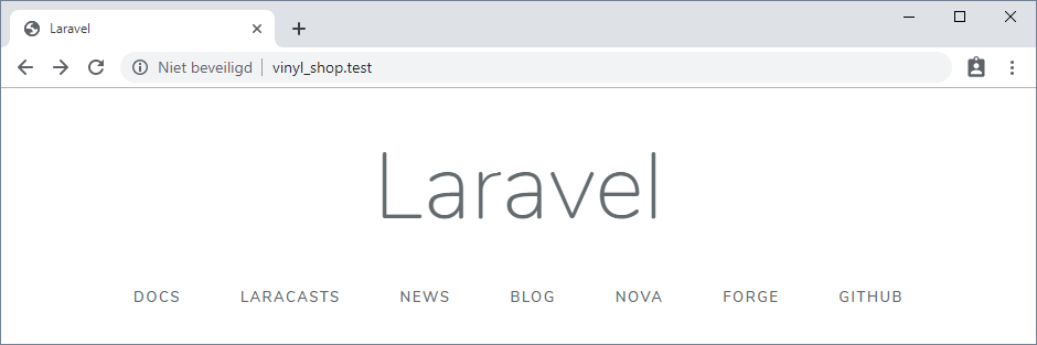 Laravel home page