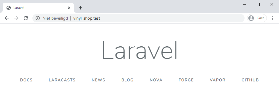 Laravel home page